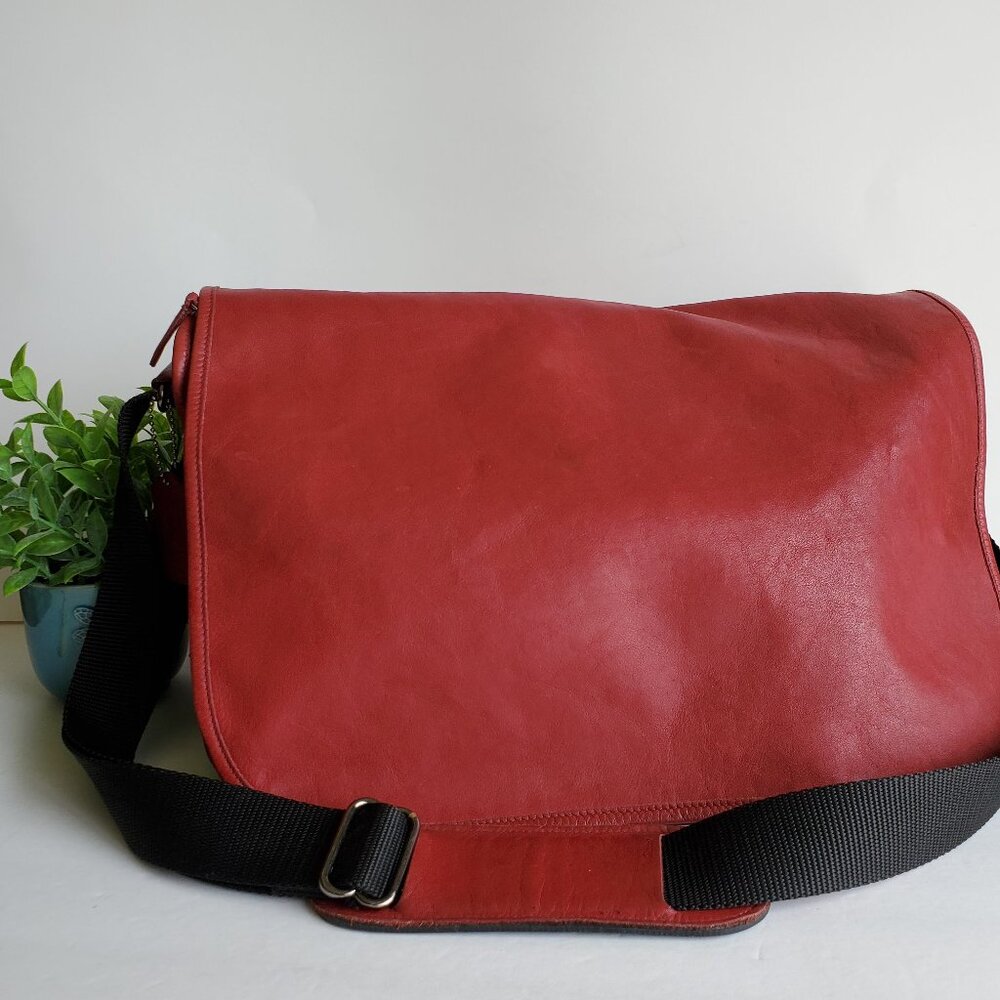 Vintage Coach Olympics Messenger Bag (#688)  in Red